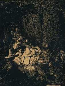 Yökohtaus Pueblassa, c1895, 1896 tekijältä Mortimer Ludington Menpes