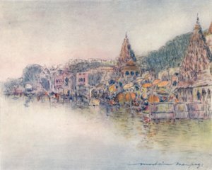 Holy Riverin rannalla, Benares, 1905 tekijältä Mortimer Ludington Menpes