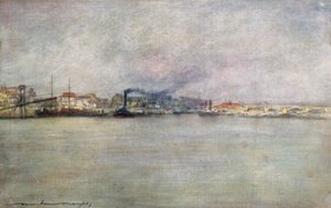Höyrylaivat Charentonissa tekijältä Mortimer Ludington Menpes