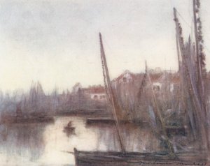 Sardiinilaivasto, Concarneau (värilitro) tekijältä Mortimer Ludington Menpes