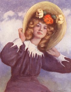 Maailman lapset: Australian, etelän lapsi (värilitografia). tekijältä Mortimer Ludington Menpes