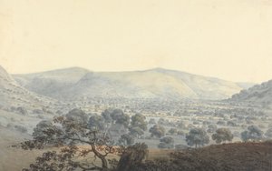 Etäinen näkymä Llandrilloon tekijältä Moses Griffith