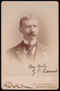 J.P. Earnestin muotokuva vuosina 1889–1897. tekijältä Moses P. Rice