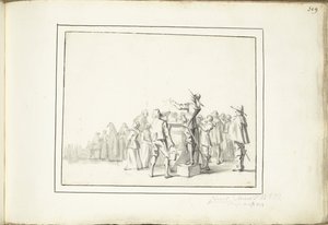 Ilmoittaja torilla tekijältä Moses Ter Borch