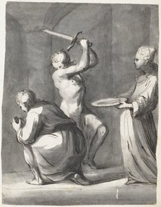 Johannes Kastajan pään mestaus tekijältä Moses Ter Borch