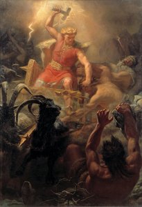 Thors taistelee jättiläisten kanssa