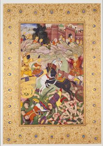 Taistelukohtaus: Pandavat Krishnan johdolla
vs. Bhishman johtamat Kauravat, 16. vuosisadan loppupuoli
vuosisata (maalaus)