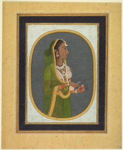 Hovinrouva kaatamassa viiniä, c. 1760, rajat n. 1830-luku.