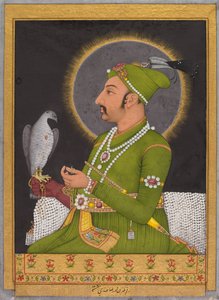 Postuumi muotokuva Mughal-keisari Muhammad Shah hallitsi 1719-1748...recto, 1764.