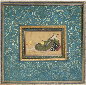 Nainen makuuasennossa, noin 1680