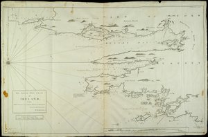 Irlannin lounaisrannikko Castle Havenin Staggsista Dursey I:een. Kartoittanut ja navigoinut M. Mackenzie Sen. 1775. tekijältä Murdoch & Bowen Thomas Senior (fl.1775) Mackenzie