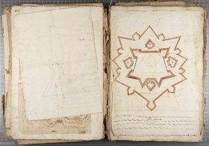 Portfolio Urbinon Mutio Oddin ja muiden piirustuksista - Po Fume, n. 1635-1640 (kynä ja muste paperille sidottussa tilavuudessa)