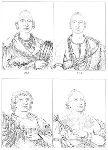 Sac and Fox Indians, 1841. tekijältä Myers and Co