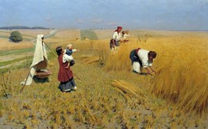 Sadonkorjuu Ukrainassa, 1886 tekijältä Mykola Kornylijowytsch Pymonenko