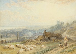 Hythe (akvarelli) tekijältä Myles Birket Foster