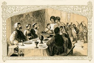 Keskiaikainen joulujuhla tekijältä Myles Birket Foster