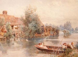 Messing About on the River (akvarelli) tekijältä Myles Birket Foster