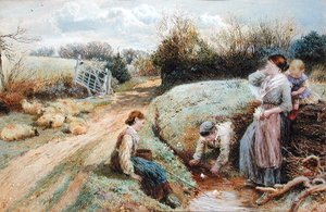 Purjehdusleluveneitä virrassa tekijältä Myles Birket Foster