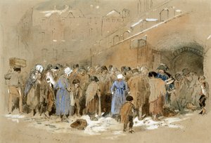 Hiilien jakelu (vesiväri ja bodycolour paperille) tekijältä Myles Birket Foster