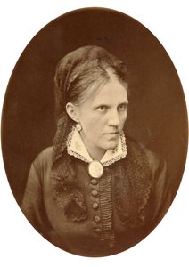 Anna Dostyevskaja, venäläisen kirjailijan Fjodor Dostojevskin vaimo, 1800-luvun lopulla tai 1900-luvun alussa tekijältä N.A. Lorenkovich