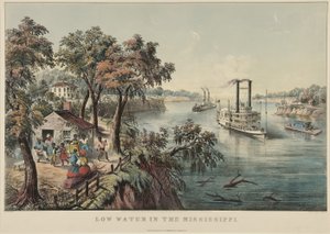 Low Water in Mississippi, 1868 tekijältä Nathaniel Currier