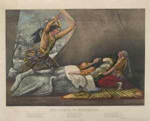 Minnehahan kuolema, 1867 tekijältä Nathaniel Currier