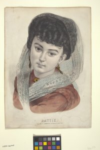 Hattie (käsinvärinen litografia)