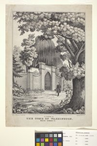 Lafayette Washingtonin haudalla (käsinvärinen litografia)