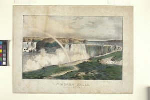 Niagaran putoukset, Kanadan puolelta (käsinvärinen litografia)