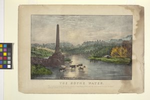 The Boyne Water (litografia colorida à mão) finlandesa