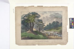 The Cedars Of Lebanon (litografie colorată manual) finlandez
