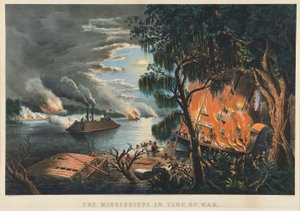 Mississippi sodan aikana tekijältä Currier and Ives