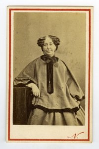 Muotokuva kirjailijasta George Sandista (1804-1876) (Aurore Dupin), paronitar Dudevantista. Käyntikortti tekijältä Nadar