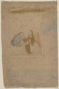 Nainen palvelijoineen, n. 1775-80.