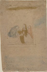 Nainen palvelijoineen, n. 1775-80.