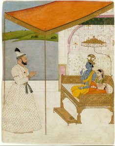 Raja Balwant Singhin visio Krishnasta ja Radhasta, n. 1745-50.