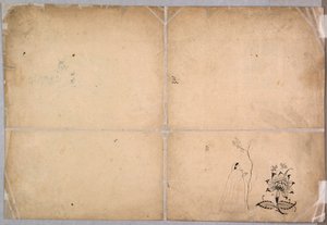Kaksi norsua taistelevat pihalla ennen Muhammad Shahia, n. 1730-40.