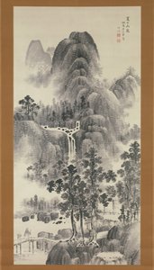 Mountain Stream kesäpäivänä, 1800-luku. tekijältä Nakabayashi Chikuto