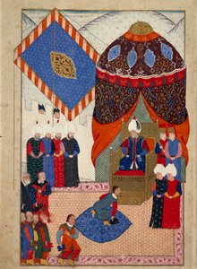 Unkarin kruununprinssin Zsigismond Janosin vastaanotto, Suleyman I 29. kesäkuuta tekijältä Nakkaş Osman