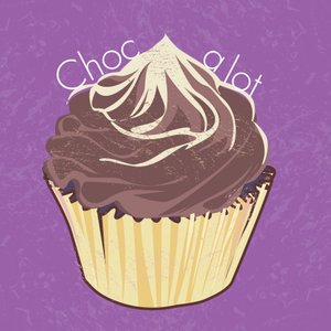 Choc A Lot Cup Cake, 2019, digitaalinen taide tekijältä Nancy Moniz Charalambous