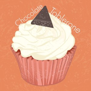 Suklaa Toblerone Cupcake, 2019, digitaalinen taide tekijältä Nancy Moniz Charalambous