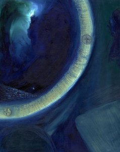 The Upper Berth, 2015, (öljy kortille) tekijältä Nancy Moniz Charalambous