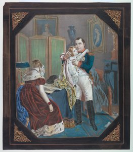 "Tinsel Picture": Napoleon ja keisarinna Marie-Louise Rooman kuninkaan kanssa