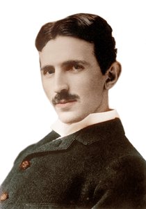 Nikola Teslan (1856-1943) muotokuva (Nikolaj) - kroatialaissyntyinen serbiinsinööri, fyysikko ja keksijä - Valokuva: Napoleon Sarony (1821-1896) 1890