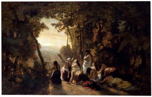 Jeftan tyttären valitus, 1846. tekijältä Narcisse Virgile Diaz de la Peña