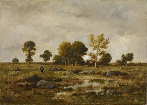 Syksyn tunnelma, Fontainebleau tekijältä Narcisse Virgile Diaz de la Peña