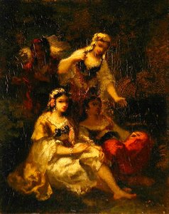 Four Spanish Maidens, n. 1844-60 (öljy paneelissa)