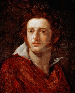 Italian runoilijan ja näytelmäkirjailijan Ugo Foscolon (1778-1827) muotokuva Natale Schiavoni (1777-1858) 1800-luvun Firenze, Galleria d