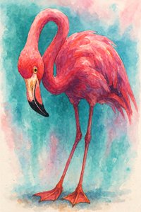 Kaunis vaaleanpunainen flamingo tekijältä Natalie Bruns