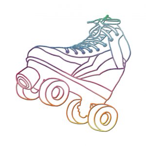 Retro Rainbow Skate tekijältä Natalie Bruns